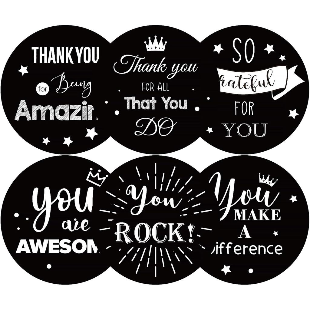 Anwyll Appreciation Thank You สติกเกอร์ - 480 ชิ้น 1.5 นิ้ว Kudos ขอบคุณสติกเกอร์ Retro คุณเป็นสติกเ