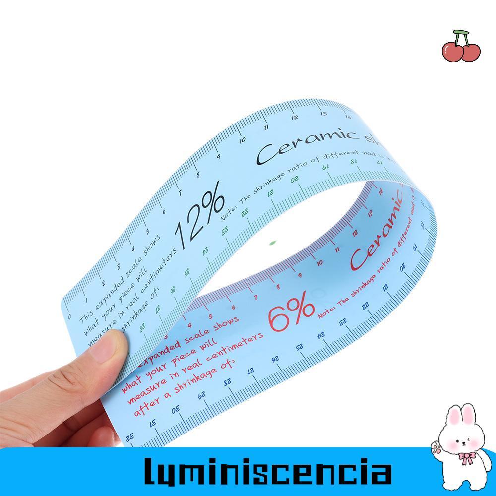 LUMINESCENCIA ไม้บรรทัดขนาดหดเซรามิก, พลาสติก 37*5.5 ซม.ไม้บรรทัดวัดเซรามิก, ไม้บรรทัดเครื่องปั้นดิน