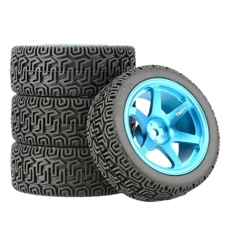4 ชิ้น 12 มิลลิเมตร Hex Racing ยาง Tyre ขอบล้อโลหะสําหรับ RC 1/10 On-Road รถ HSP 94123/94103/94122 D