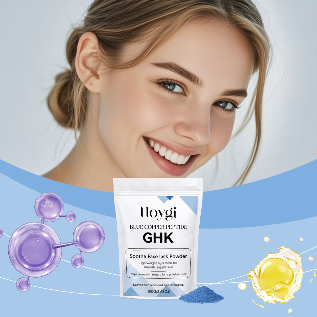 มาส์กเปปไทด์ GHK-Cu 100 กรัม – ผงผสมได้สําหรับผิวที่ราบรื่นและกลั่น
