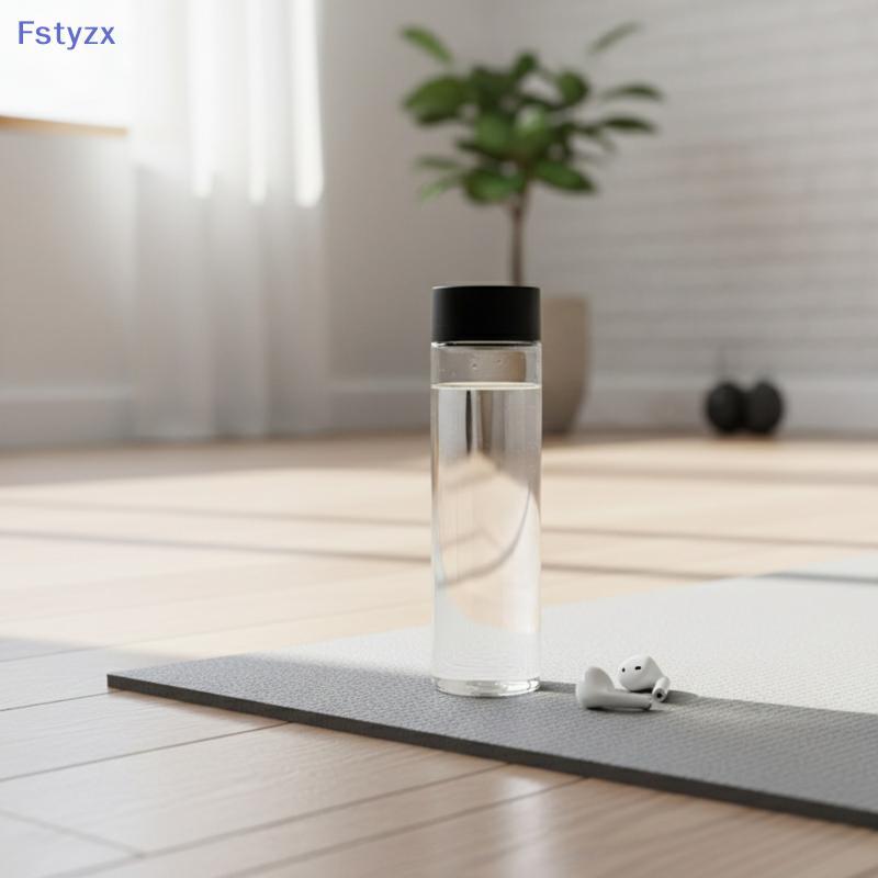 Fstyzx ขวดพลาสติกป้องกันการรั่วทรงกลมสําหรับชานมน้ําผลไม้ 400ml 500ml 600ml เหมาะสําหรับกีฬากลางแจ้ง