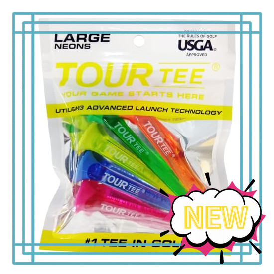 TOUR TEE LARGE NEONS Golf Tee 5pcs