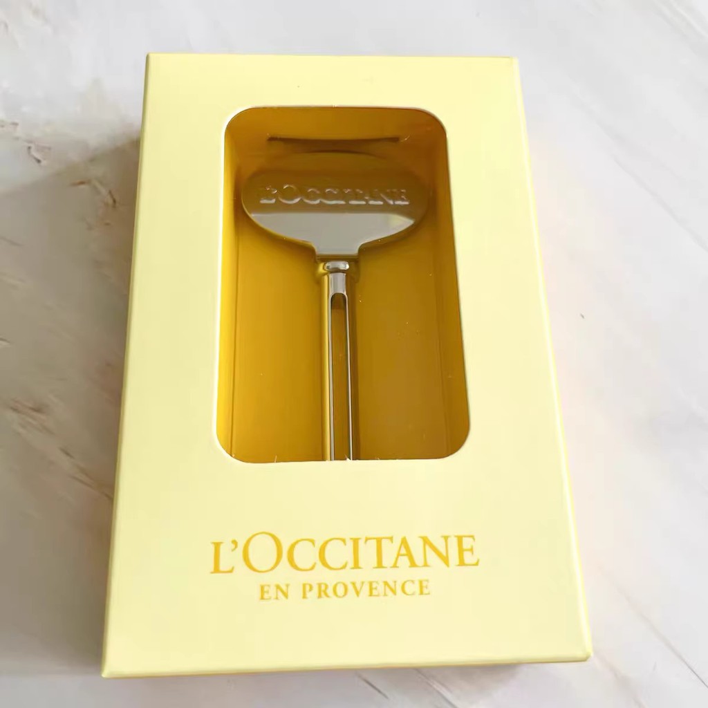 สิ่งที่ดี~LOccitane Hand Cream Squeezer Key Clip Metal Rolling Spoon Manual Cream Squeeze Handy Tool แบบพกพามือถือ
