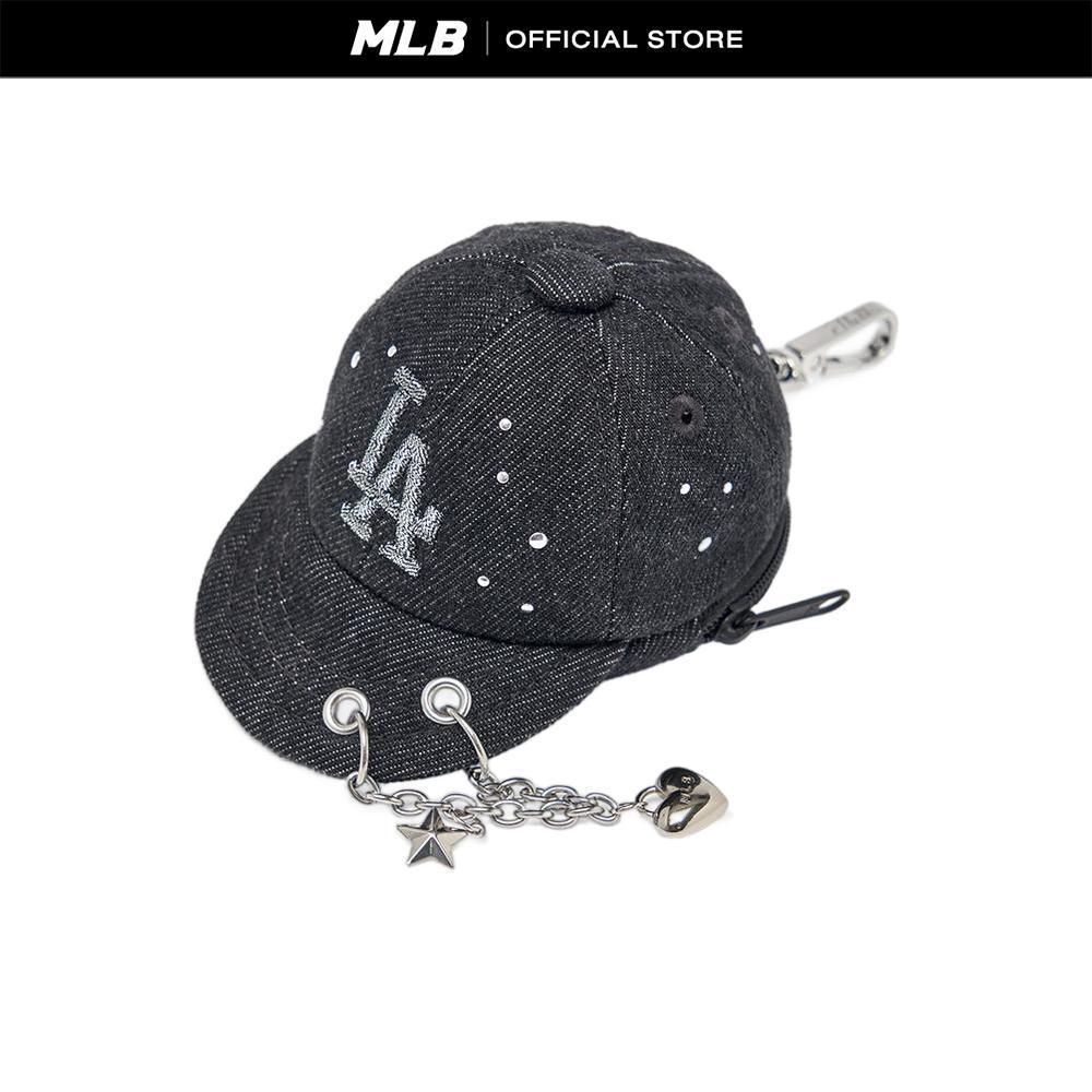 MLB พวงกุญแจ ยูนิเซ็กซ์ Basic Denim Point Ballcap Pouch Keyring รุ่น 3APOP016N 07BKS สีดำ