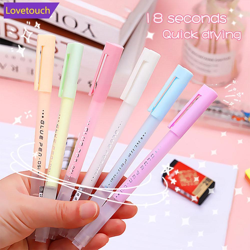 LOVETOUCH ปากการูป Handmade กาวปากกา Dot กาวปากกากาว Stick Candy สี Quick-drying ความหนืดสูงนักเรียน