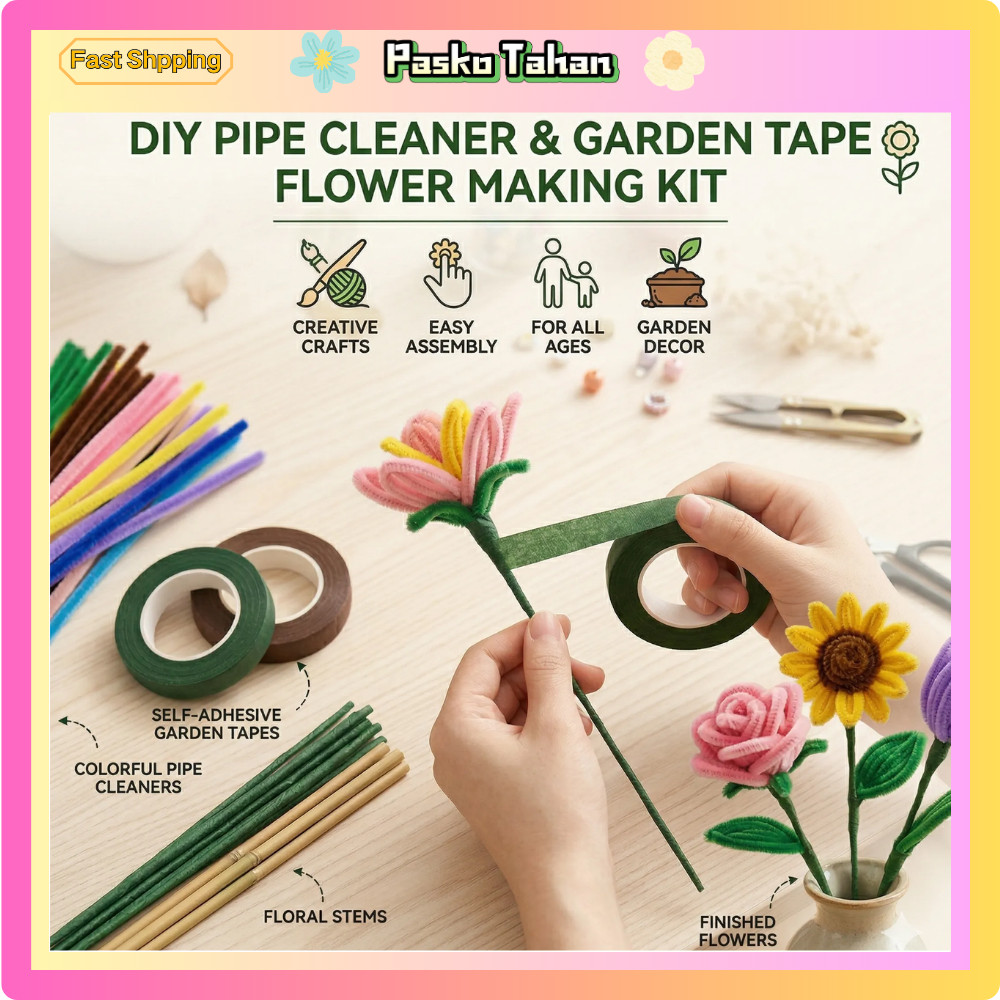 DIY Fuzzy Wire ประดิษฐ์ดอกไม้ทําวัสดุ