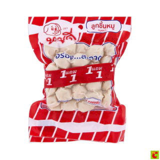 หมูดีลูกชิ้นหมู​180ก.แพ็ค1แถม1