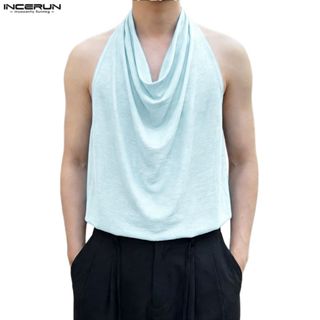 เสื้อกล้ามสีใสคอตั้งสำหรับผู้ชาย