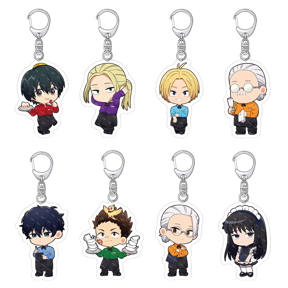 อะนิเมะ SAKAMOTO วัน 6 ซม.พวงกุญแจอะคริลิค Shin Asakura กระเป๋าเป้สะพายหลัง Osaragi จี้อุปกรณ์เสริมต