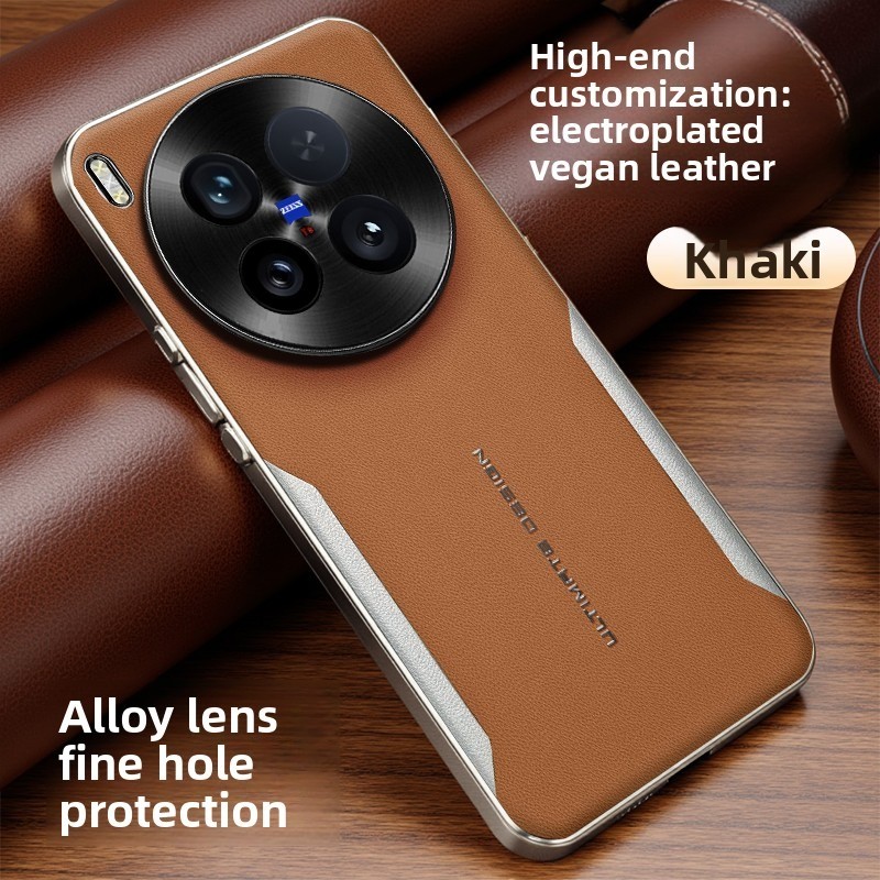 สําหรับVivo X300 Ultra X300S X300 Proกรณีหนังโลหะป้องกันSoft EdgeปกหลังสําหรับVivo X300 X300 Proเคสโ