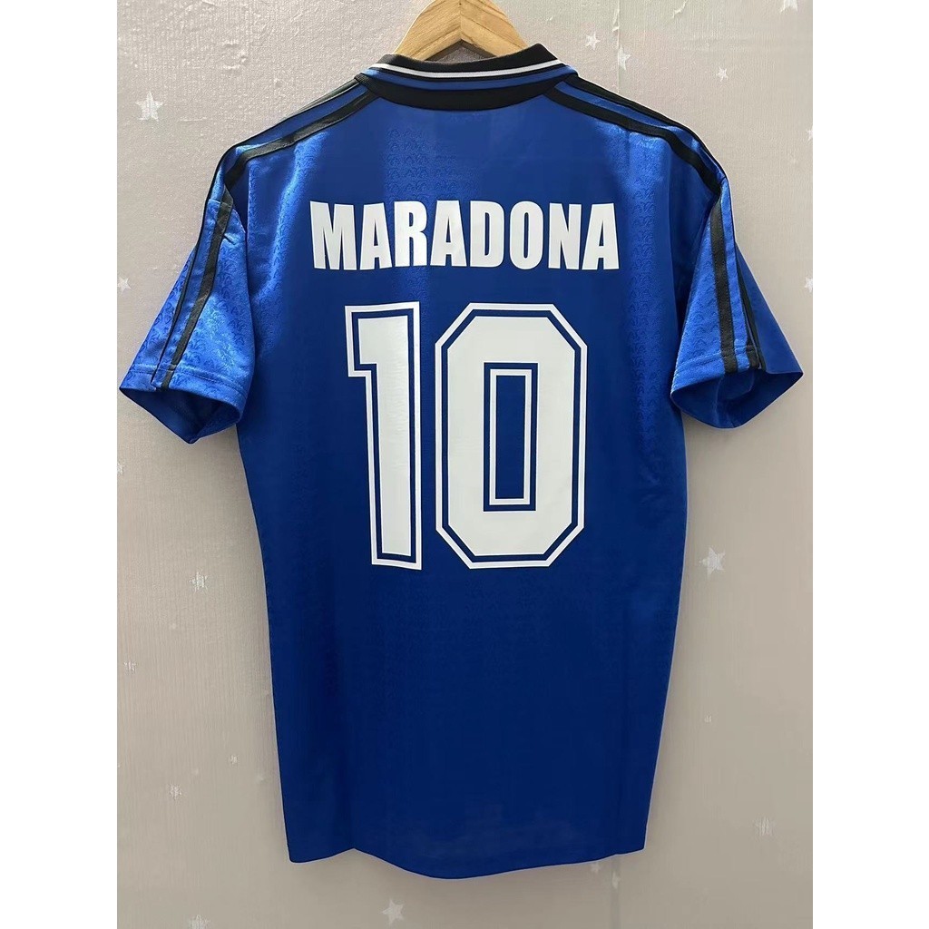 S-XXL 1994 Argentina MADONA BATISTUTA คุณภาพสูง Away Retro ฟุตบอล Jersey เสื้อยืดที่กําหนดเองเสื้อฟุตบอล