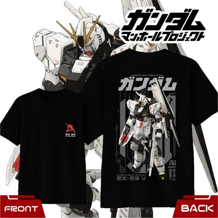 KAOS RX-93 NU GUNDAM CHARS COUNTER ATTACK Cotton 30s Premium - Anak
