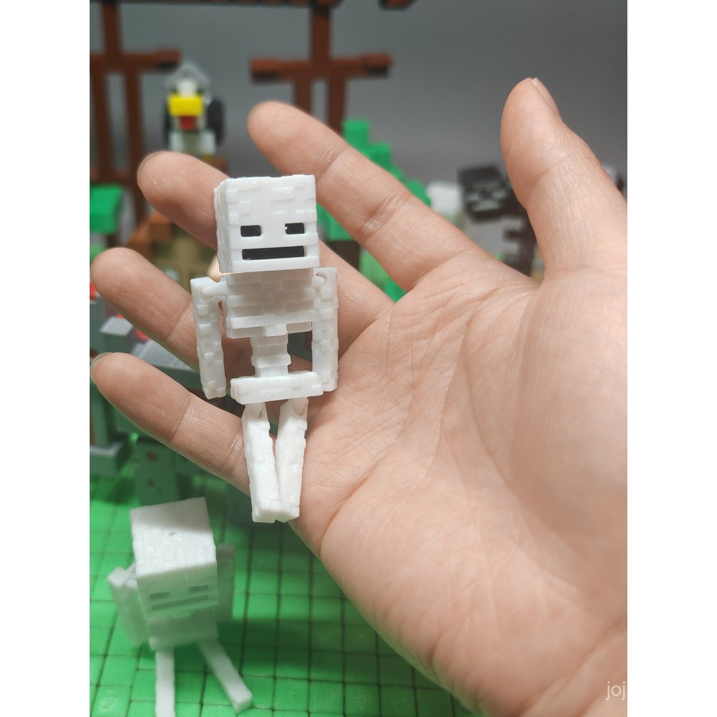 Villagers เครื่องประดับประกอบ Merchanting Building Blocks Annoying โครงกระดูกตุ๊กตา 3d รูป I ของเล่น