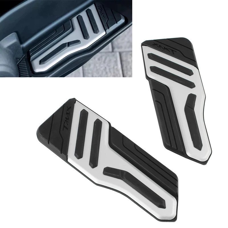 คู่รถจักรยานยนต์สีดําเท้าเหยียบเท้าเหยียบเท้าเหยียบเท้าเหยียบสําหรับ Yamaha T-MAX 560 T-MAX560 TMAX5