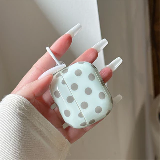 นมสีเหลือง polka dots สําหรับ Airpods 1/2 3 Pro2 pro3 Airpods4 ชุดหูฟังไร้สายบลูทูธป้องกันกรณี AirPods Pro i3 i4 pro3 หูฟังป้องกันกรณี
