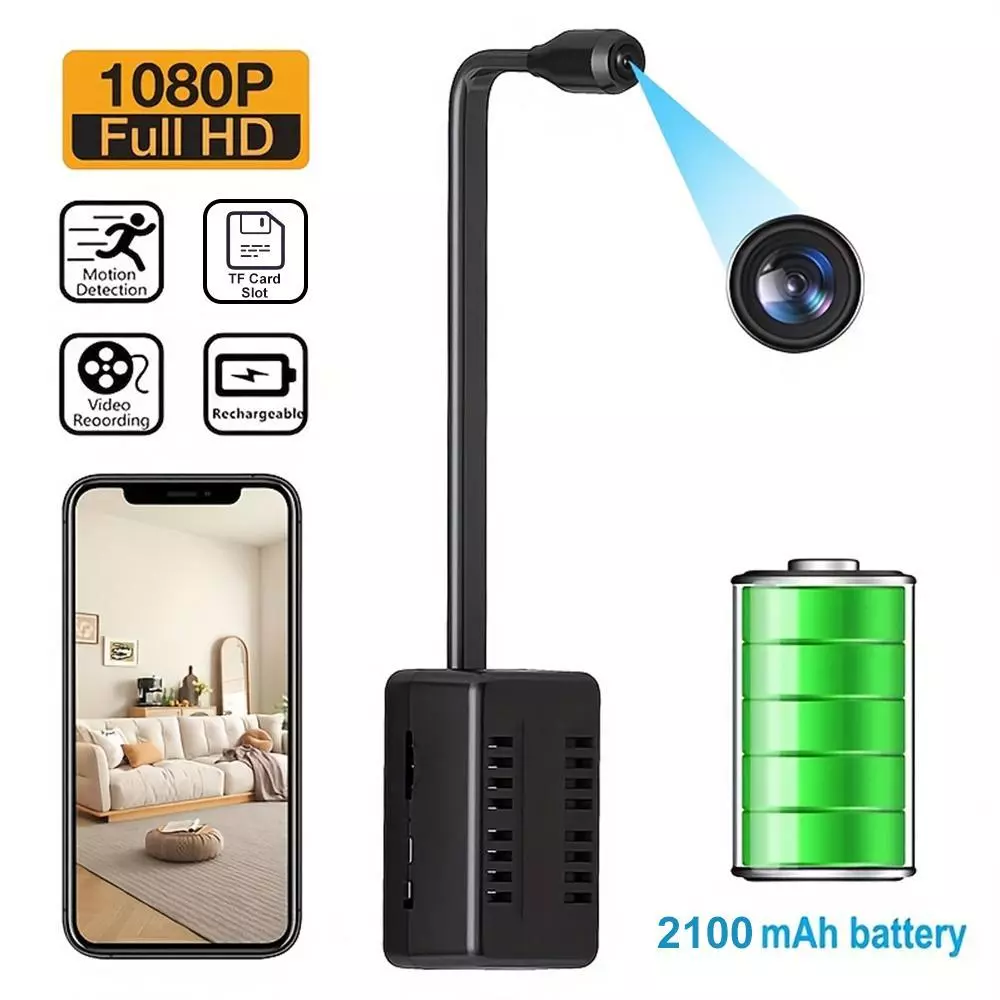 กล้องวงจรปิด 4KMini DIY กล้องเครือข่ายไร้สายHD 1080P 2.0MP วิดีโอดิจิตอลWIFI สมาร์ทโฟน APP ควบคุมไมโครโฟนในตัวแบตเตอรี่ใ thumbnail 3