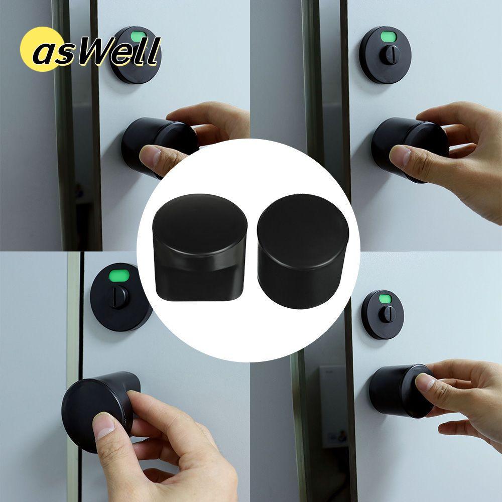 ASWELL 2 ชิ้น Partition Handle มือดึงสีดําห้องน้ําพลาสติก