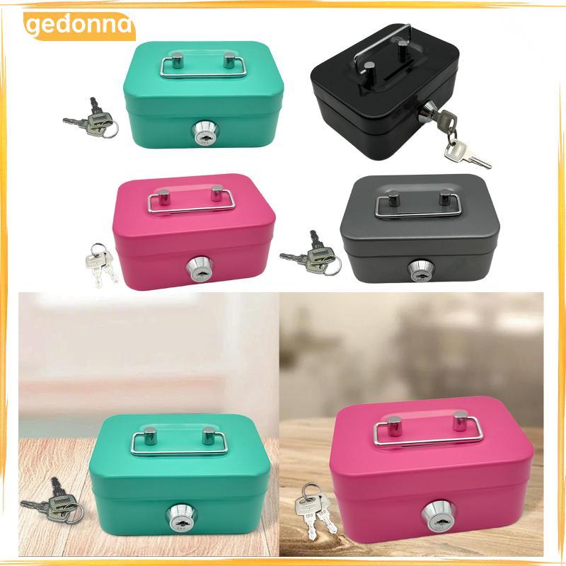 [gedonna] Money Box with Lock Collection Container Case Small Modern Money Saving Box