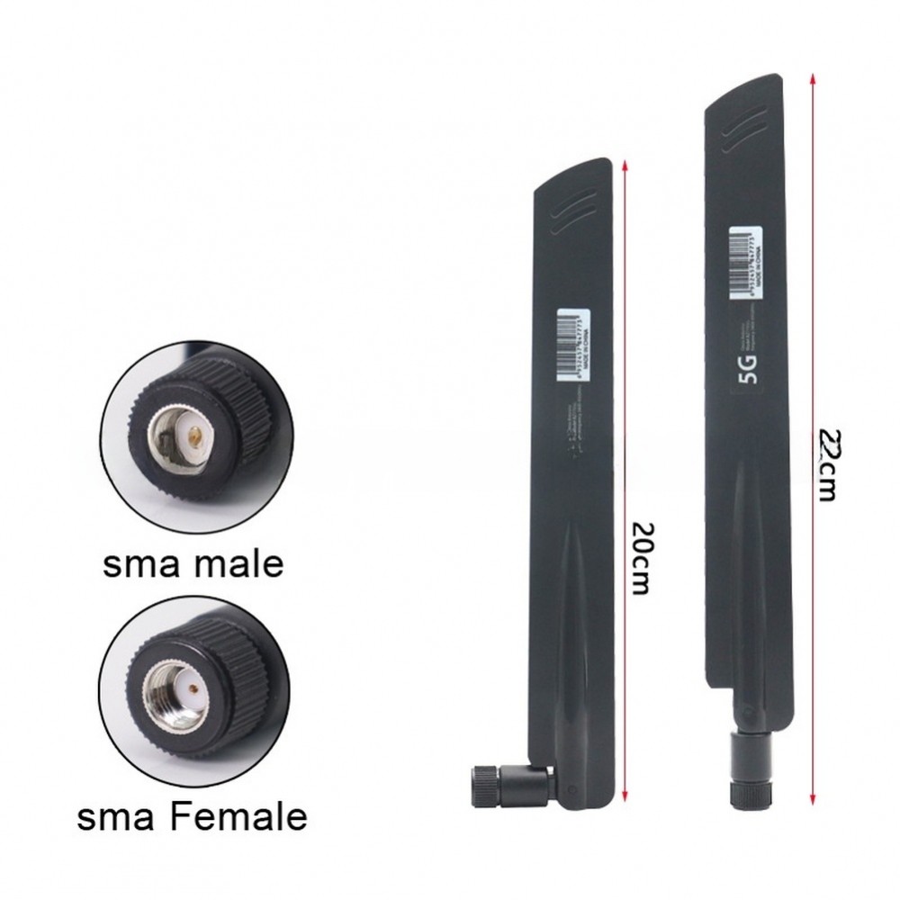 กําไรสูง 5G 4G LTE สําหรับ SMA เสาอากาศเข็มด้านในชาย 600 6000MHz 18dBi