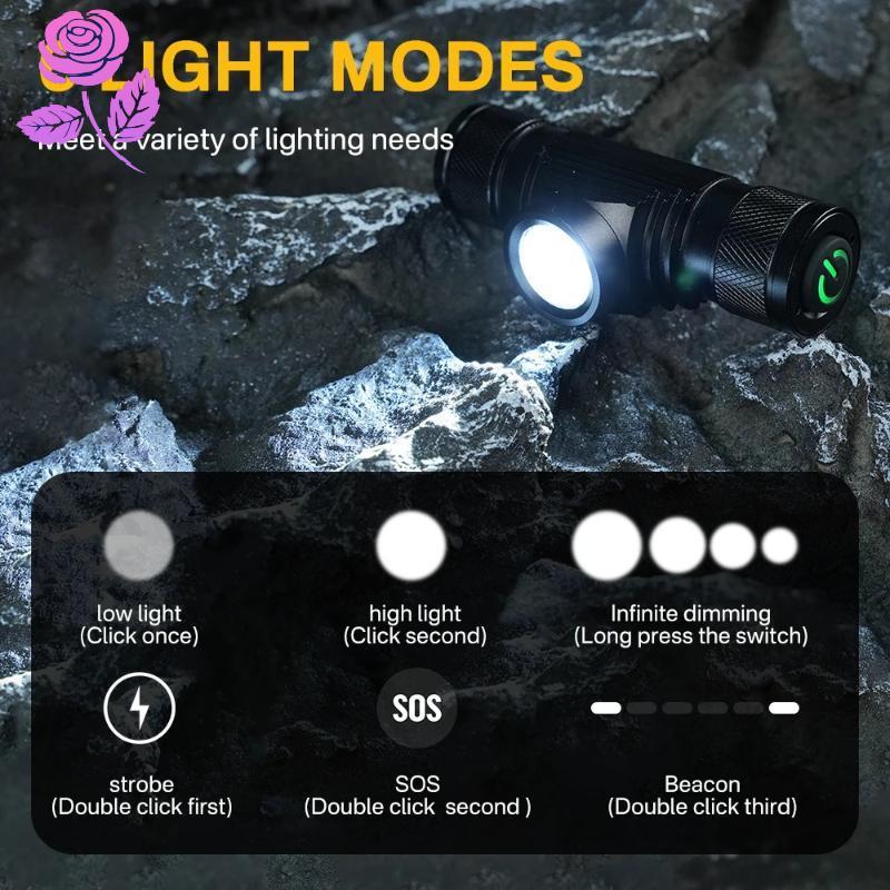 ไฟฉายLED D10 1000LM น้ำหนักเบาที่ชาร์จได้ กันน้ำ เหมาะสำหรับแคมปิงและตกปลากลางคืน