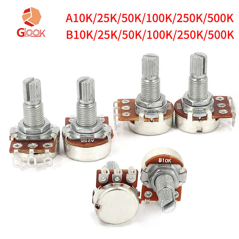 กีตาร์ไฟฟ้าเบส Potentiometer Volume Tone Knob Tuning Switch 10K 25K 50K 250K 500k