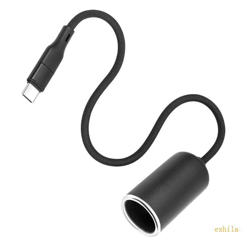 Exhila USB C to Car Lighter Adapter 5V to 12V Type C สายชายกับหญิง