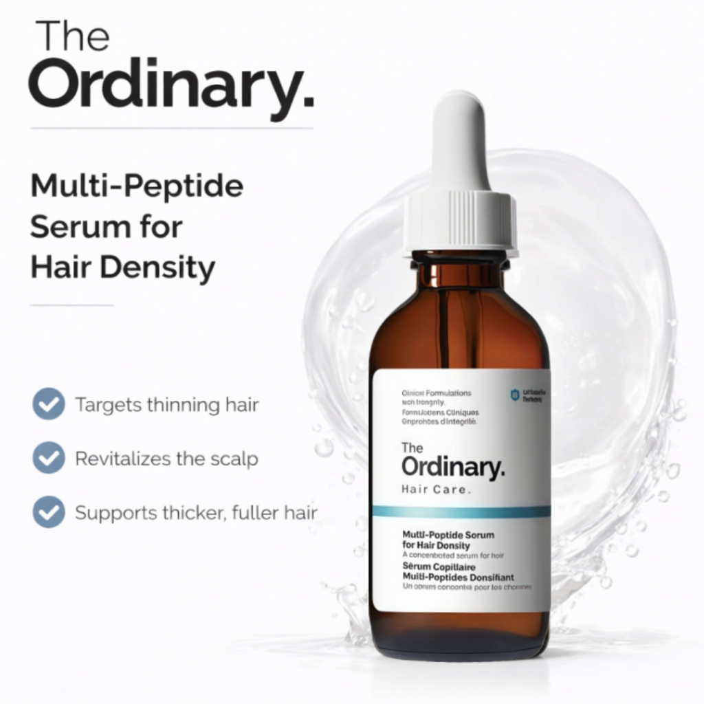 The Ordinary Multi-Peptide Hair Serum 60ml เซรั่มบำรุงรากผม ลดผมบาง เพิ่มความหนาแน่น ผมดูหนา มีวอลลุ่ม สุขภาพดี