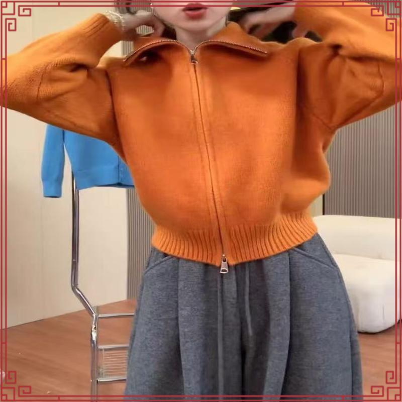 (พร้อมส่ง) avo เสื้อคาร์ดิแกน 2 ซิปผ้าไหมพรม fluffy okaya cardigan