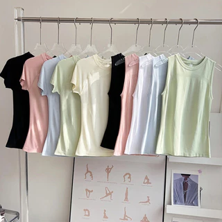 YOGATRUTHSports Top Seamless Round Neck Breathable Slimming เสื้อยืดออกกําลังกายวิ่ง