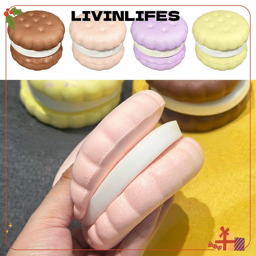 ILIVINLIFE ของเล่นที่เพิ่มขึ้นช้า, ความเครียดบรรเทาช้า Rising Feature Squeeze ของเล่น, คุกกี้ขนาดใหญ่ Soft Sensory Fidget บรรเทาความวิตกกังวล