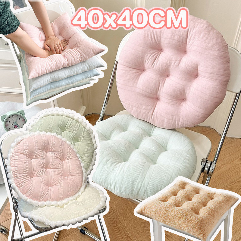 เบาะรองนั่ง 40x40cm หนานุ่มนั่งสบาย ใช้พิงหลังได้ เบาะรองเก้าอี้ สําหรับตกแต่งบ้าน
