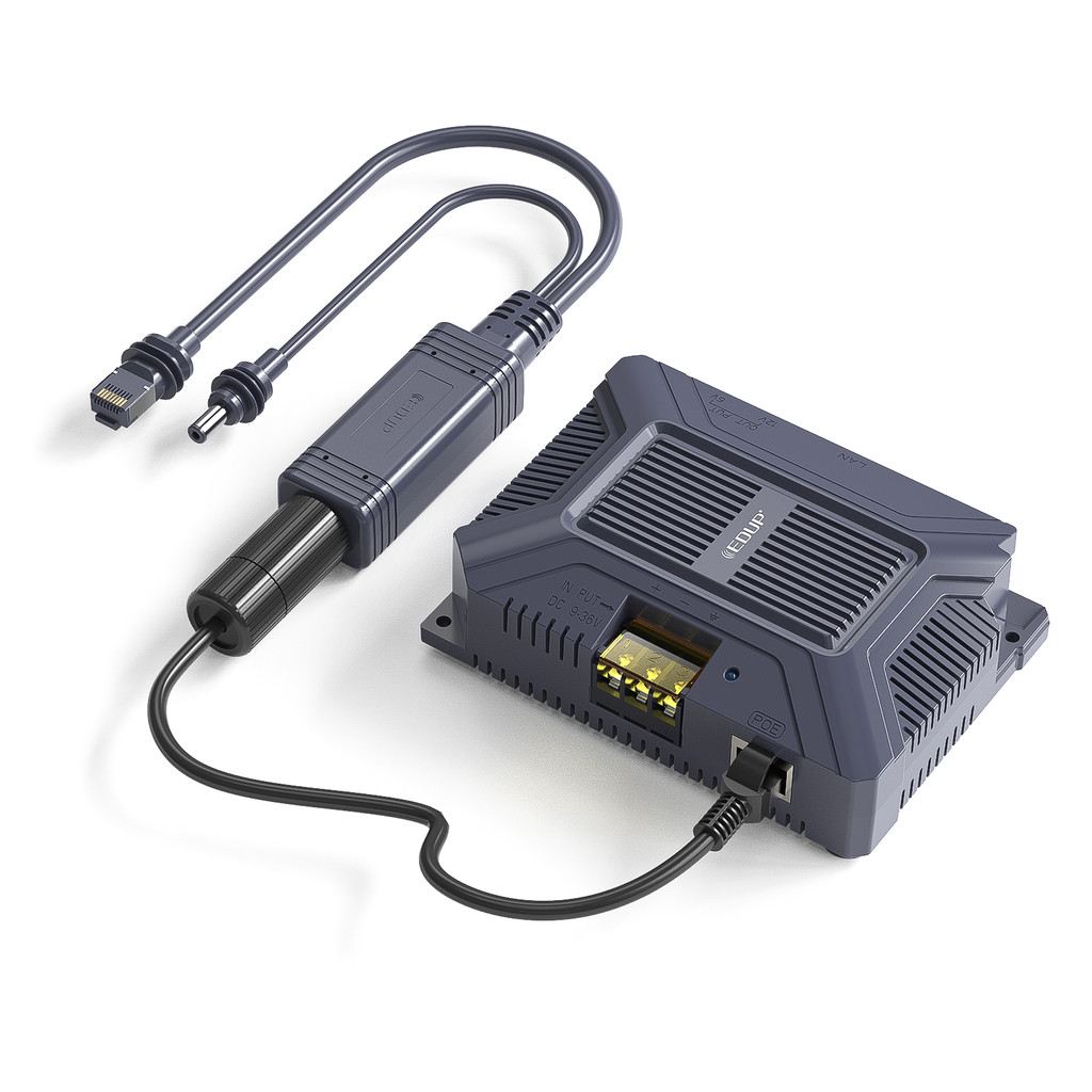 ใหม่และต้นฉบับ EDUP 5 in 1 Starlink Mini 180W Step up GigE PoE หัวฉีดป้องกันไฟกระชากพร้อมตัวแยกเข้าก