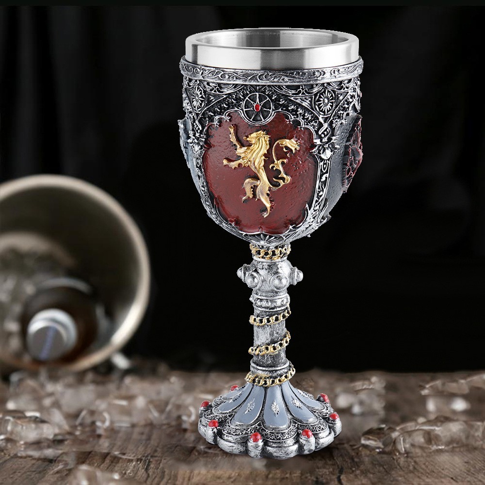 [สต๊อกพร้อมทั้งร้าน] Sword Goblet Game of Thrones Glass Stainless Steel Goblet Bar Wine Glass