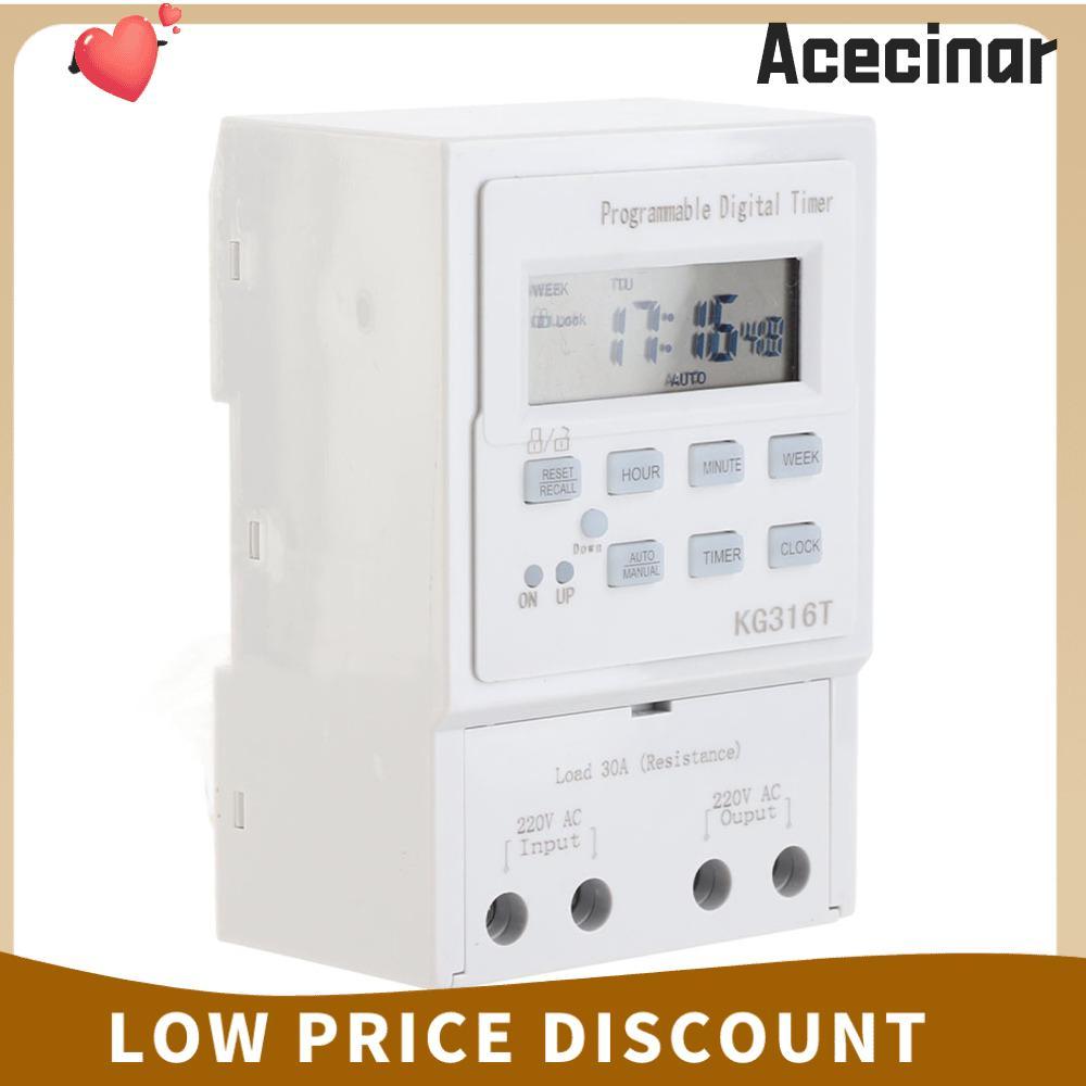 ACECINAR Digital Timer Switch, Microcomputer 30A Programmable Timer, Smart Home 1Min - 168H AC 220V 