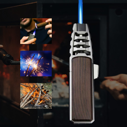 JOBON ไฟฟู่ 1 หัวไฟแช็คหัวพ่นแก๊ส Torch ทรงแท่ง เติมแก๊สได้ ปรับไฟได้ ไฟแรง กันลม ไฟแช็คพ่นไฟ ดีไซน์