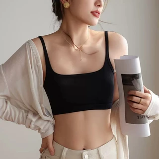 เสื้อใน คอเหลี่ยม บรา ทรงสวย (603) ด้านหลังโค้งตัว U แบบสวม อก28-34นิ้ว