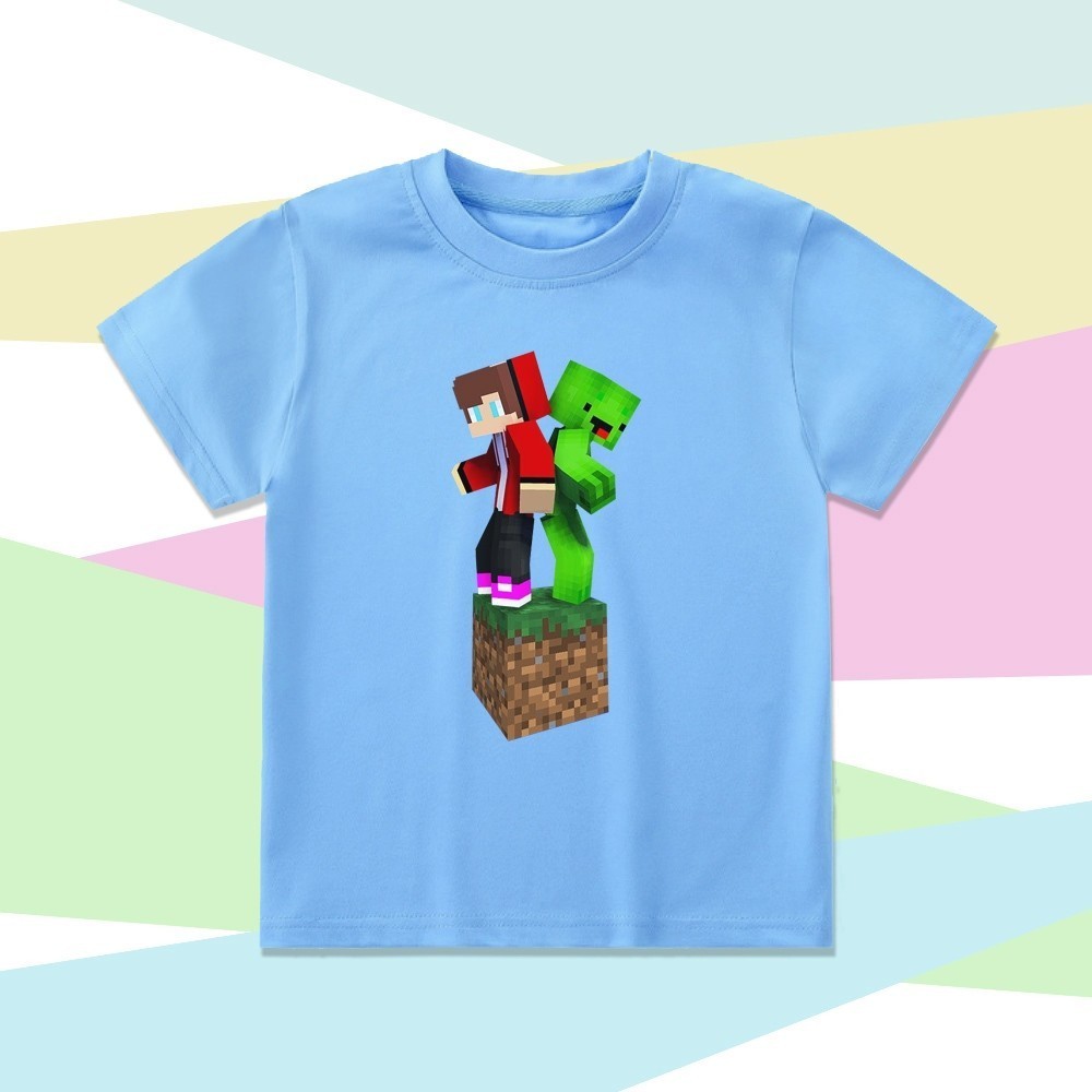 เสื้อยืด ลาย Mikey AND JJ MAIZEN MINECRAFT สําหรับเด็ก 19*