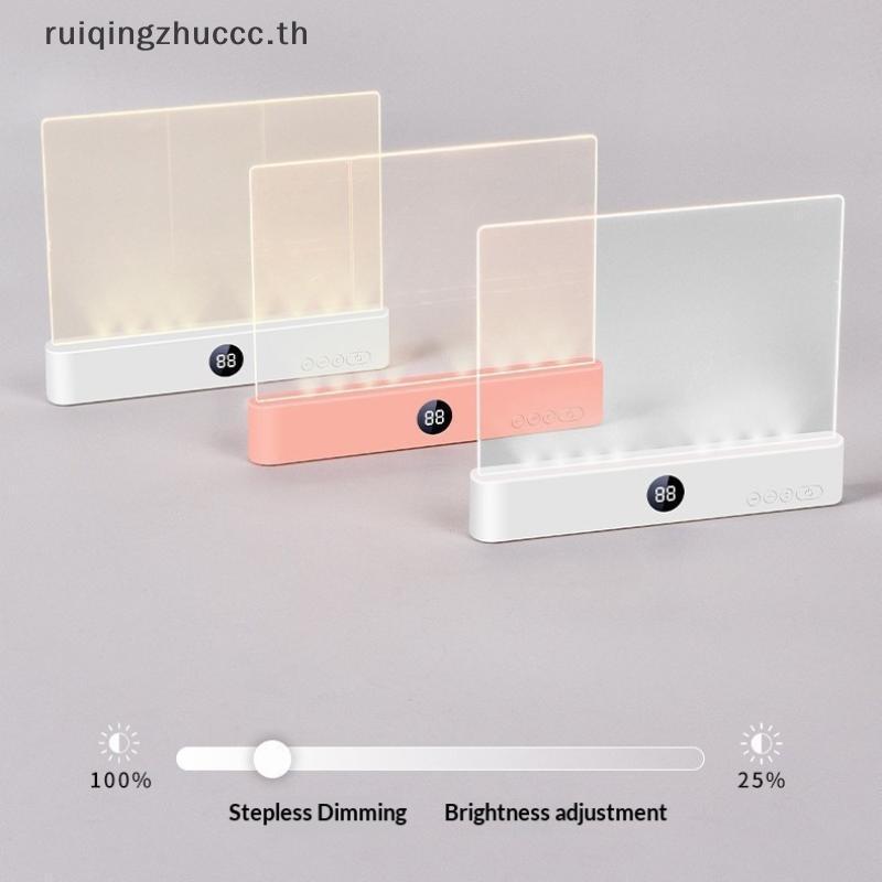 [ruiqingzhuccc] โคมไฟอ่านหนังสือไฟหนังสือแบบชาร์จไฟได้ LED ใสแบนไฟอ่านหนังสือแผงหรี่แสงได้แผ่นโคมไฟ 3 สีจับเวลาแสงเต็มหน้า [TH] ราคา ถูกที่สุด ดีลบีเคเค แกลเลอรีภาพที่ 6