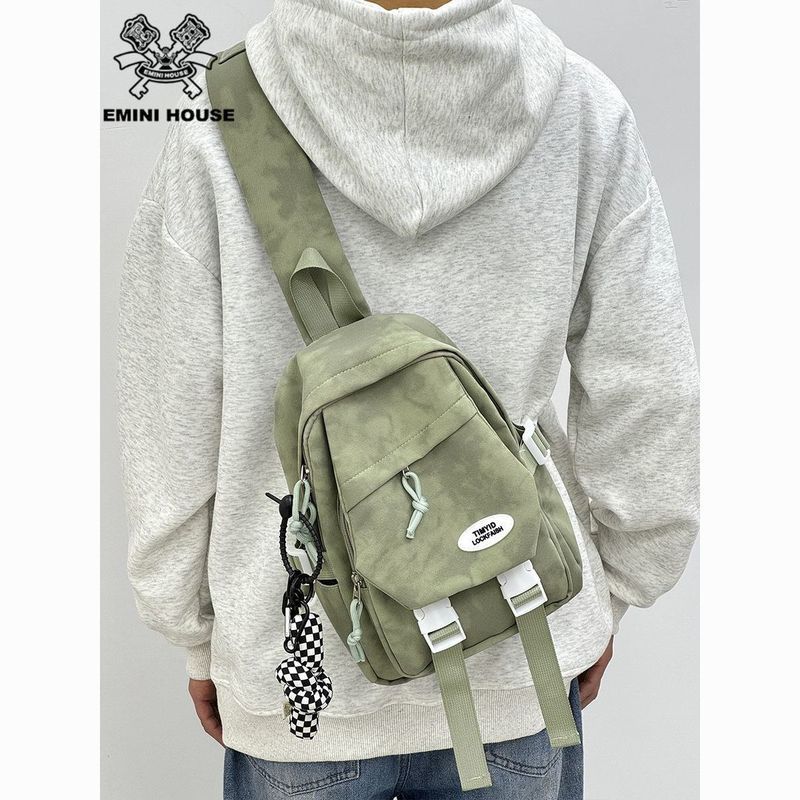 EMINI HOUSE กระเป๋าคาดหน้าอก น้ำหนักเบา ลายทาย์ได้ เหมาะสำหรับการขี่จักรยานและกิจกรรมกลางแจ้ง