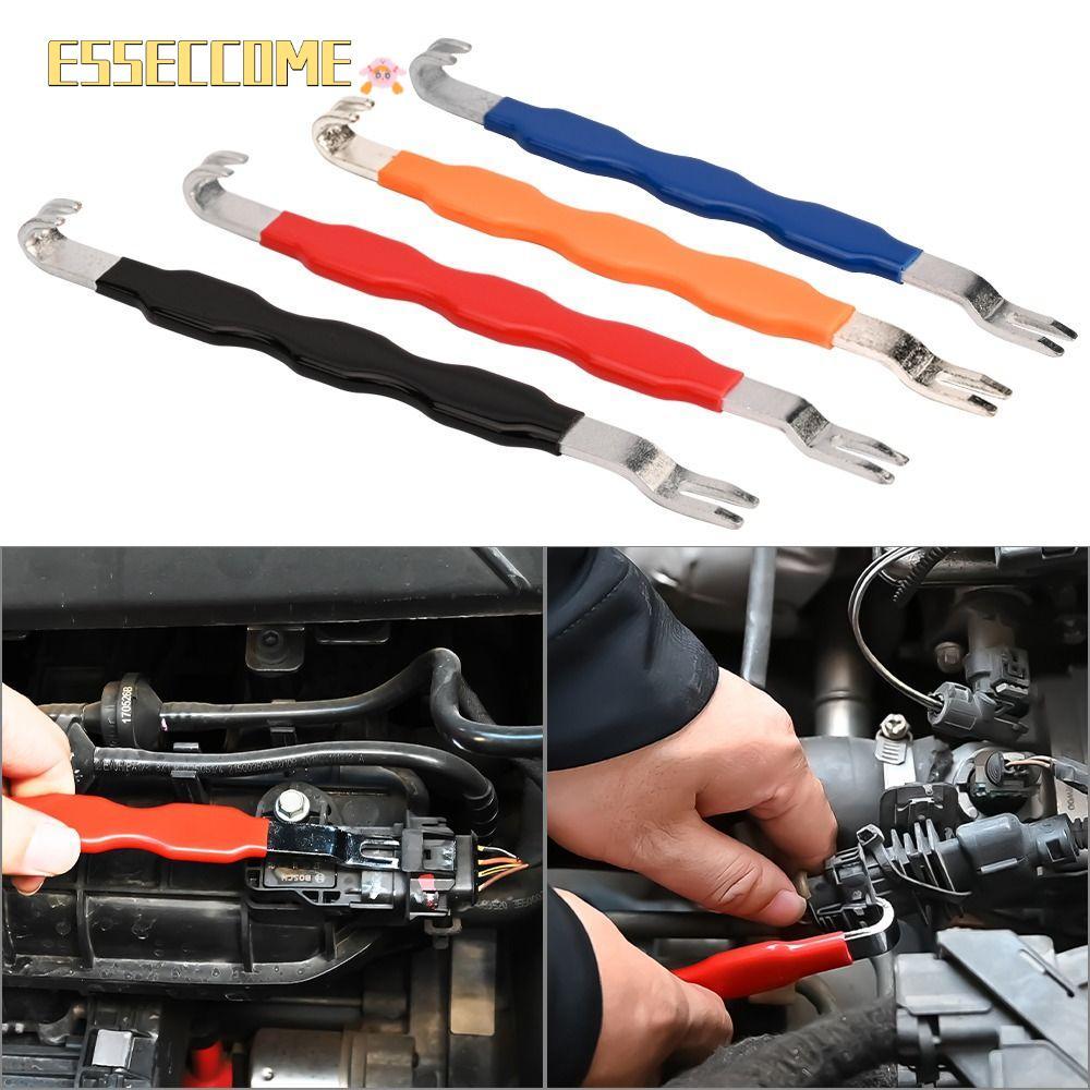 ESSECCOME ตัวแยกขั้วต่อเทอร์มินัลไฟฟ้า, เครื่องมือถอดขั้วต่อสายไฟรถยนต์กันลื่นสากล, เครื่องมือถอดปลั๊กสายรัดสายไฟโลหะ