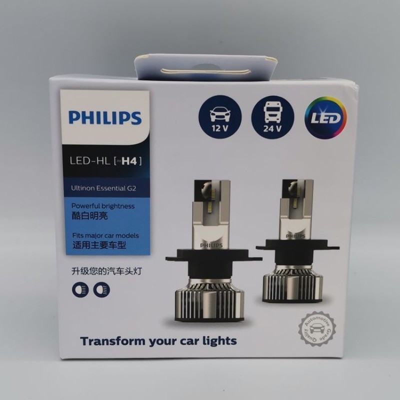 หลอด LED Philips สำหรับรถยนต์ - H1/H3/H4/H7/H11/HB3/HIR2/UE2/G2 (นำเข้า)