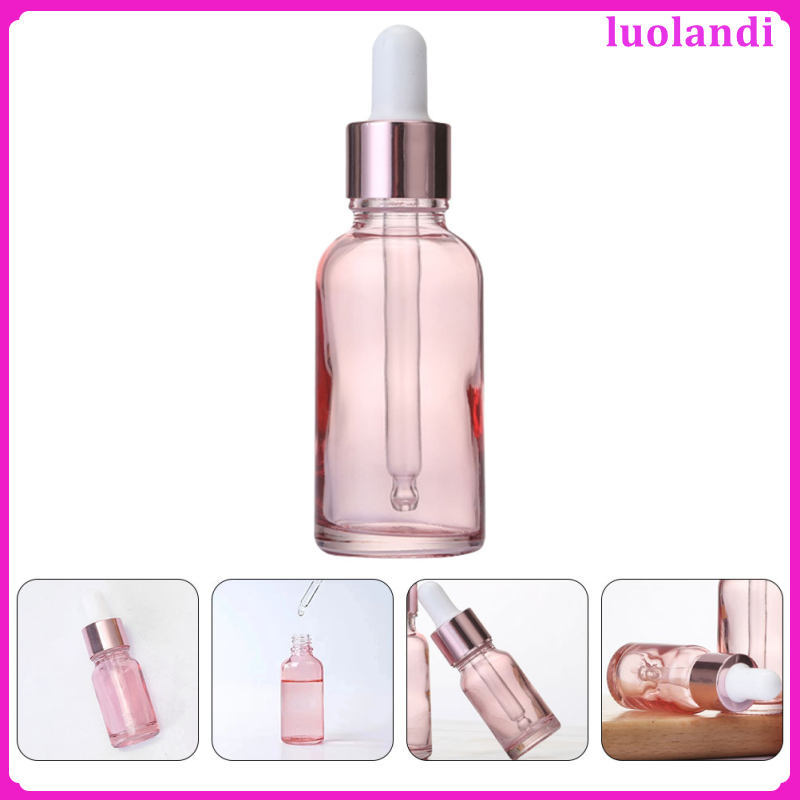 4pcs สะดวก Dropper ขวดแก้วขวด Light-proof Dropper ขวด Reusable Dropper ขวด luolandi