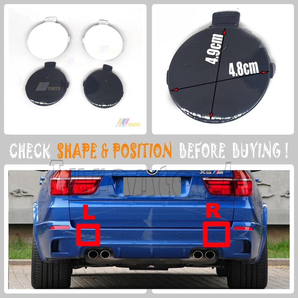 L&R สําหรับ 09-13 BMW M series E70 LCI X5 M X5M ฝาครอบ TOW ด้านหลัง 51127206865