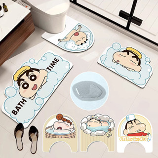 การ์ตูน Shin-Chan พรมปูพื้นห้องน้ํา Anti-Slip ดูดซับน้ําเสื่…