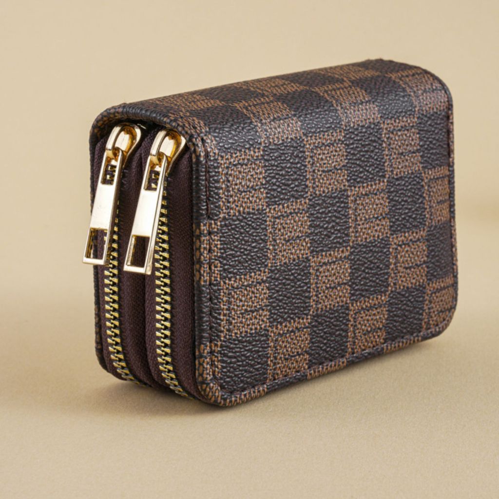 Alma Branded Elegant Womens Leather 2-Zipper Wallet WA1244B7 ล่าสุด