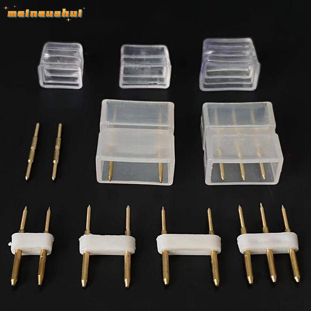 MAINAUSHUI Connector, 2 Pin 3Pin 6mm 7mm 8mm 9mm 10mm LED Strip Connector,ทนทานทองทองแดง Terminals C
