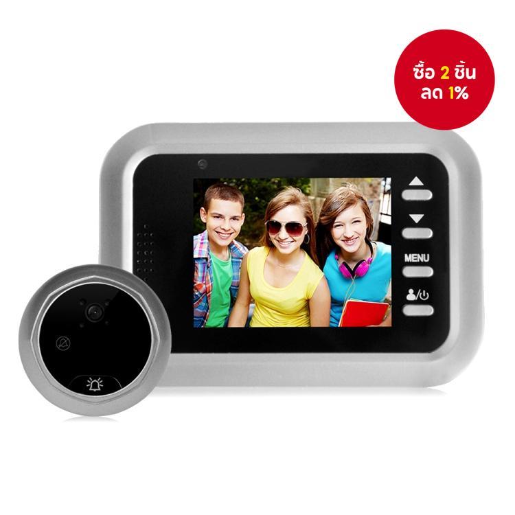 W8-S หน้าจอ 2.4 นิ้ววิดีโอ Peephole Viewer 2.0MP กล้องรักษาความปลอดภัยสนับสนุน TF Card Silver สําหรั