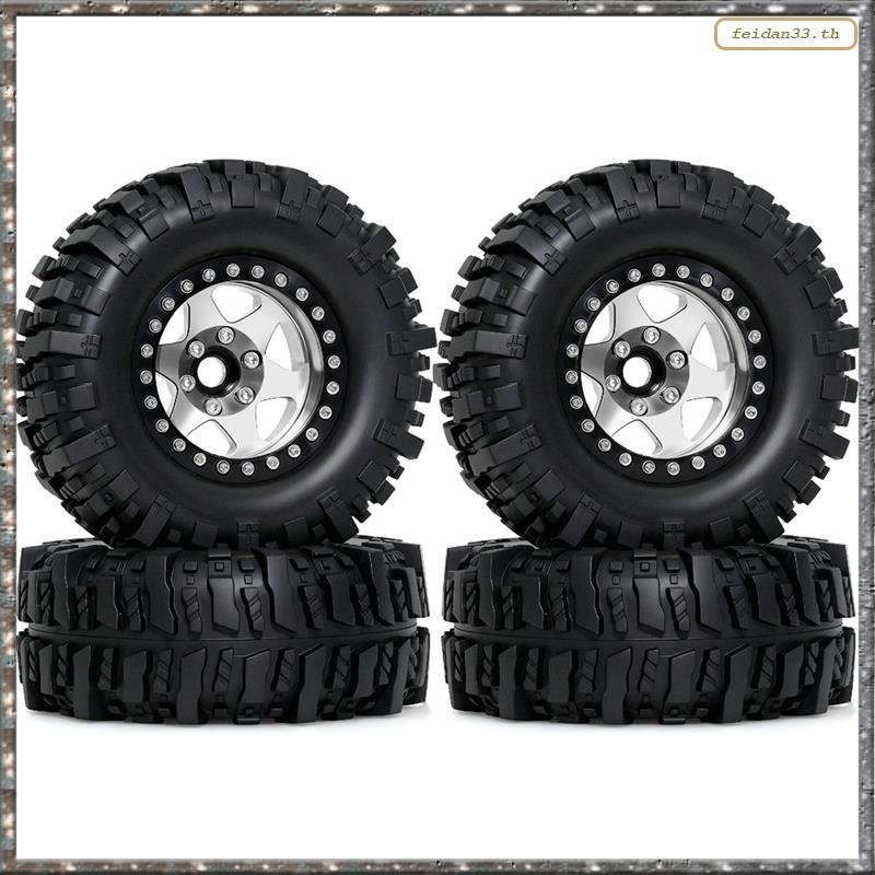 [LHY] Metal Beadlock Wheel Beadlock Wheel Beadlock Wheel ขอบยาง สีเงิน