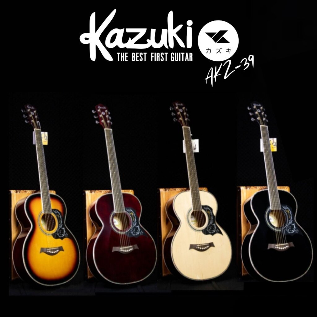 กีต้าร์โปร่ง Kazuki A300 กีตาร์โปร่ง kazuki AKZ-39 กีตาร์ Kazuki AKZ-39 กีต้าร์โปร่ง39นิ้ว