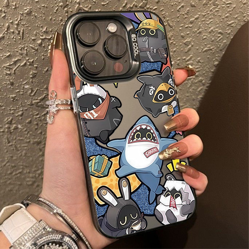 สําหรับRealmeหมายเหตุ60 50 C67 C71 C63 C51 C55 C53 C35 C15 5i C21 C11 C25 C17 8i 6i 7i C20 5S C33 C30 Narzo 50Aน่ารักรูปแบบฉลามกันกระแทกการออกแบบ